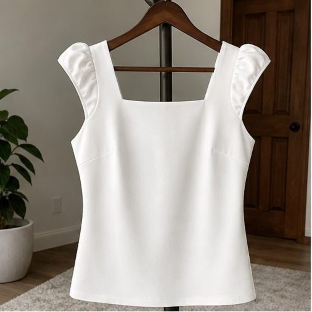 White Puff Sleeve Top